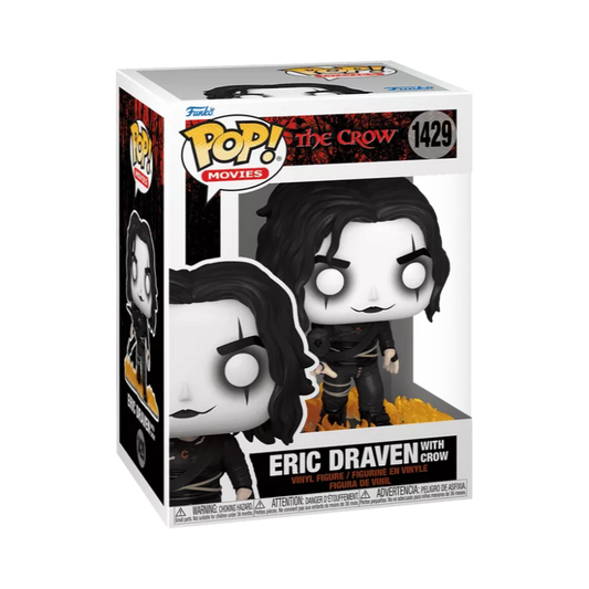 Eric Draven with Crow Funko Pop! #1429 stock photo in box figure from The Crow