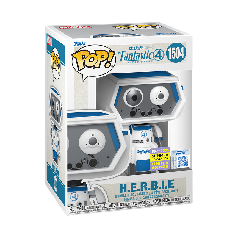 H.E.R.B.I.E Funko Pop! #1504 Funko 2025 Summer Convention Limited Edition stock photo in-box The Fantastic 4 First Steps
