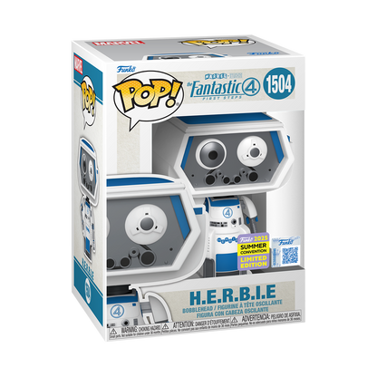 H.E.R.B.I.E Funko Pop! #1504 Funko 2025 Summer Convention Limited Edition stock photo in-box The Fantastic 4 First Steps
