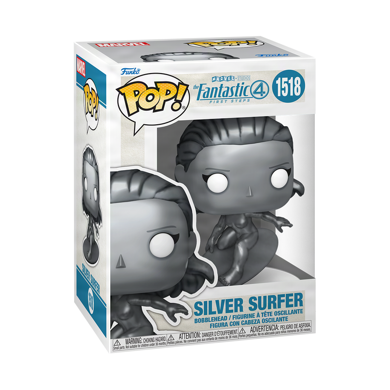 Silver Surfer Funko Pop! #1518 stock photo in-box from The Fantastic Four: First Steps