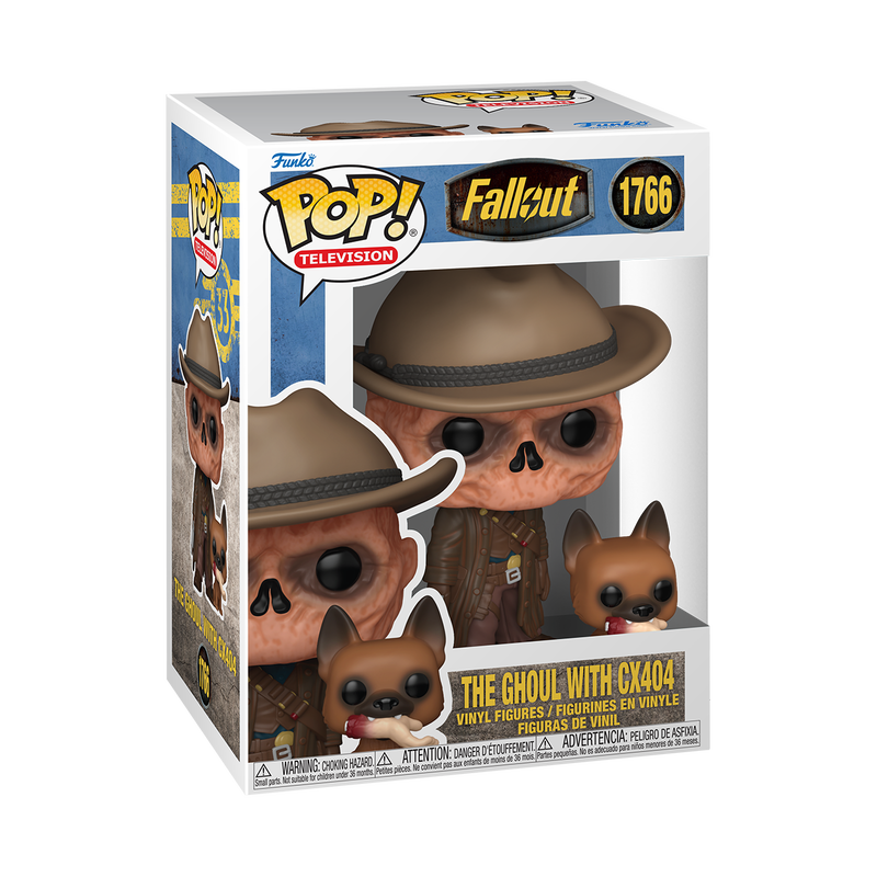 Funko Pop! Fallout The Ghoul with CX404 #1766 Funko Pop box packaging front view
