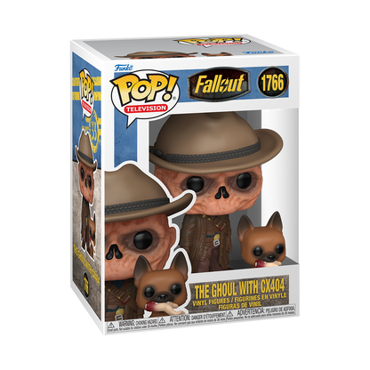 Funko Pop! Fallout The Ghoul with CX404 #1766 Funko Pop box packaging front view