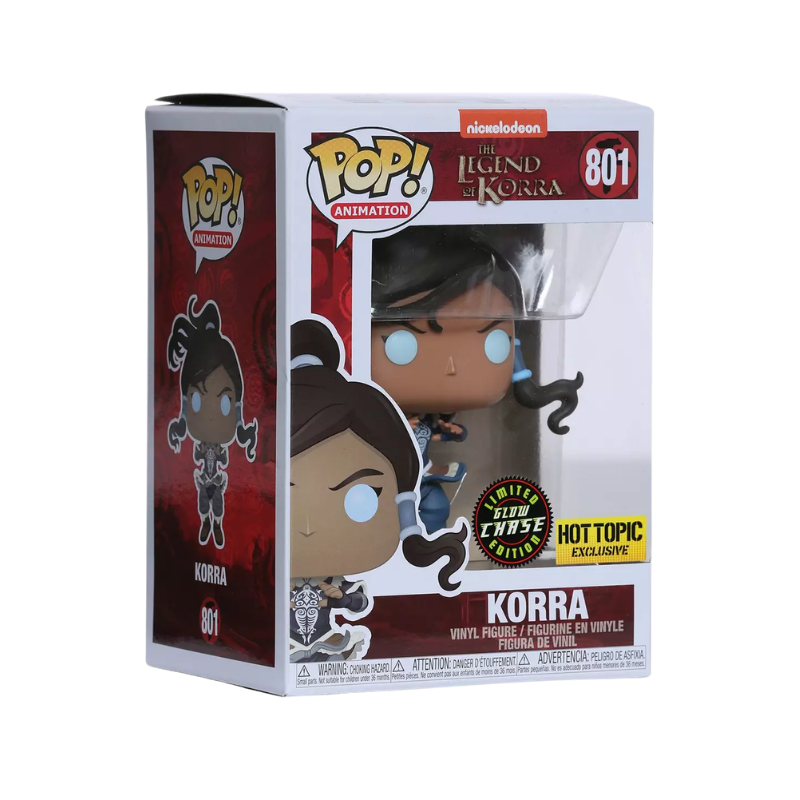 Korra Funko Pop! #801 Glow Chase Hot Topic Exclusive stock photo in-box from The Legend of Korra