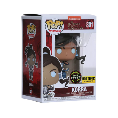 Korra Funko Pop! #801 Glow Chase Hot Topic Exclusive stock photo in-box from The Legend of Korra