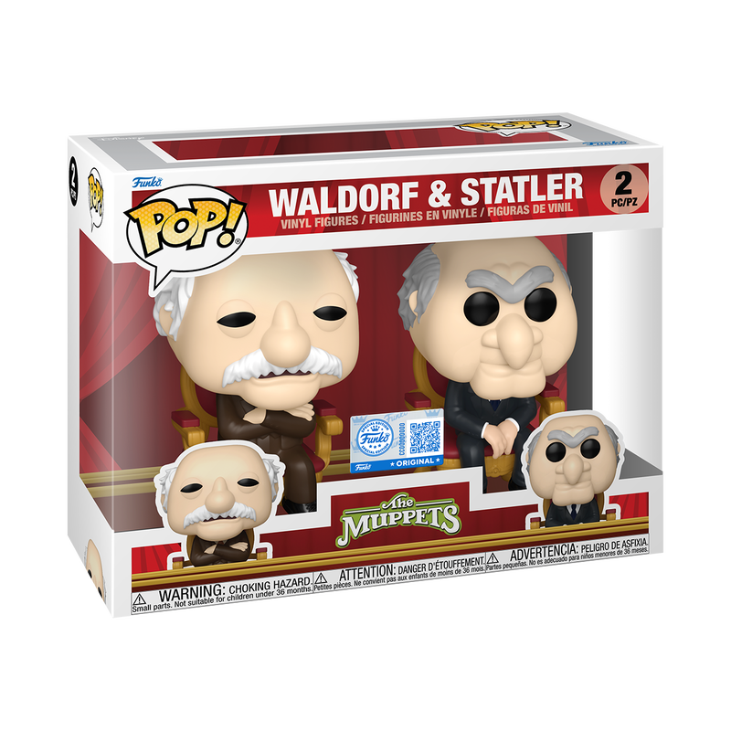 Waldorf & Statler Funko Pop 2 Pack Exclusive in box packaging from The Muppets