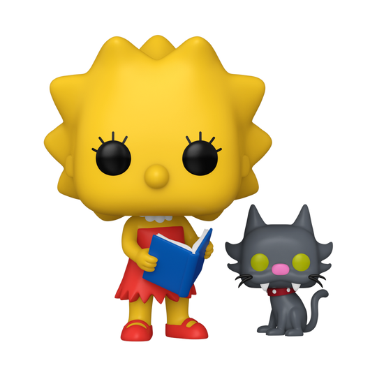 The Simpsons Lisa with Snowball II Funko Pop Figure Holding Book