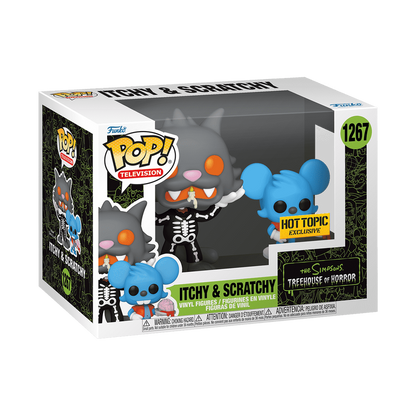 Itchy & Scratchy Funko Pop! #1267 stock photo in-box from The Simpsons Treehouse of Horror