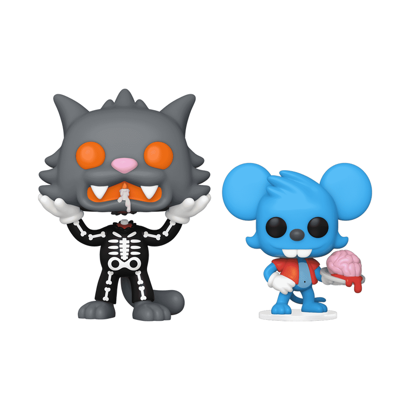 Itchy & Scratchy Funko Pop! #1267 stock photo out-of-box from The Simpsons Treehouse of Horror