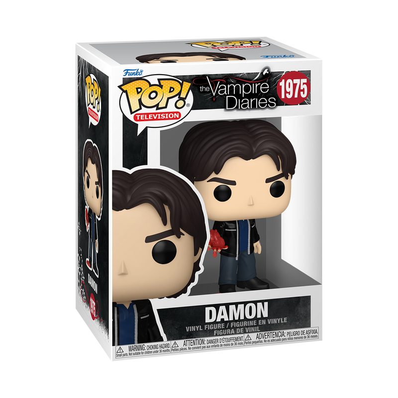 Damon Salvatore Funko Pop! #1975 stock photo in-box from The Vampire Diaries