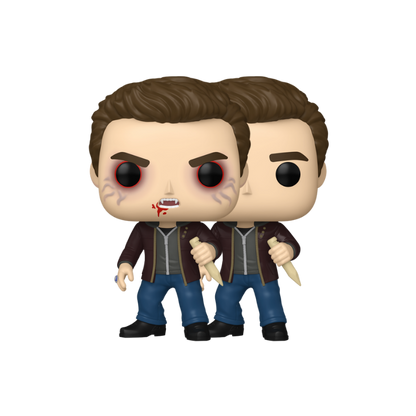 Stefan Salvatore Funko Pop! #1977 Chase and Common Bundle featuring both variants out-of-box from The Vampire Diaries