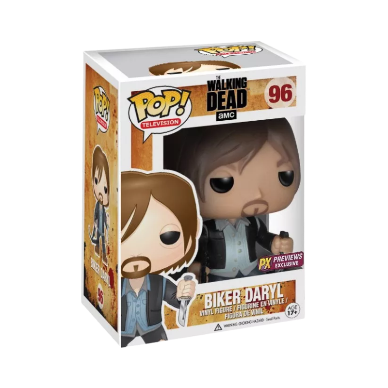 Biker Daryl Funko Pop! #96 PX Previews Exclusive stock photo in-box The Walking Dead