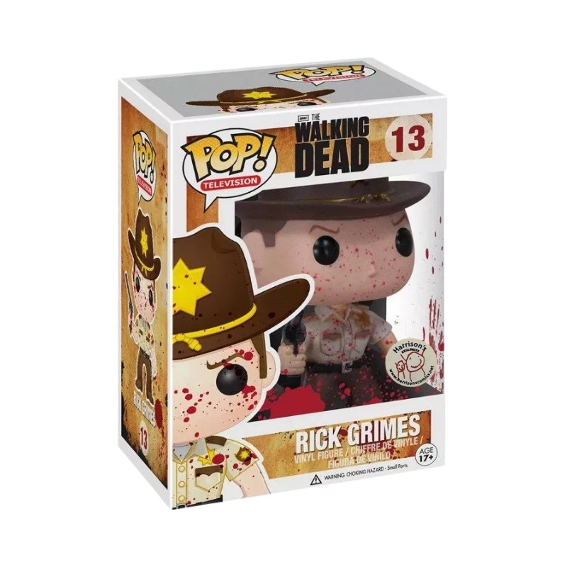 Rick Grimes Funko Pop! #13 Harrison's Exclusive stock photo in-box The Walking Dead