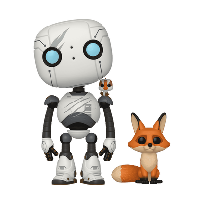 The Wild Robot Roz With Fink And Brightbill Funko Pop Figure