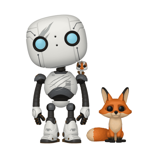 The Wild Robot Roz With Fink And Brightbill Funko Pop Figure