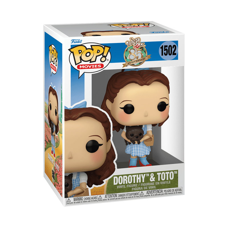 Dorothy and Toto Funko Pop! #1502 stock photo in-box from The Wizard of Oz