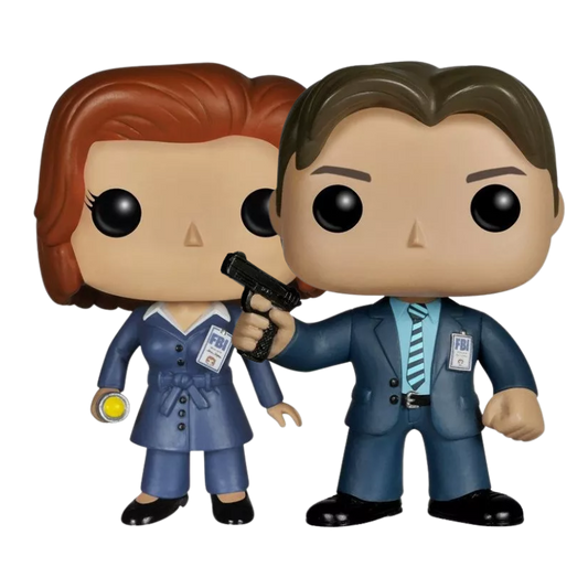 Fox Mulder Dana Scully Funko Pop! #183 #184 stock photo out-of-box from The X Files

