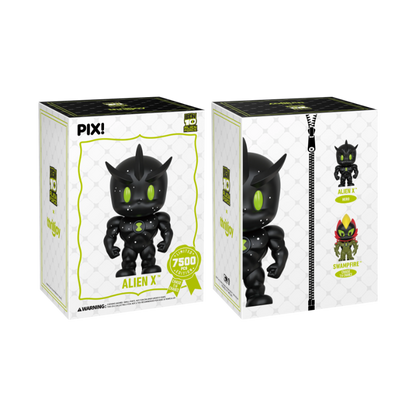 Alien X Sparkly Jerk Face Thrilljoy PIX! stock photo box front and back from Ben 10: Alien Force