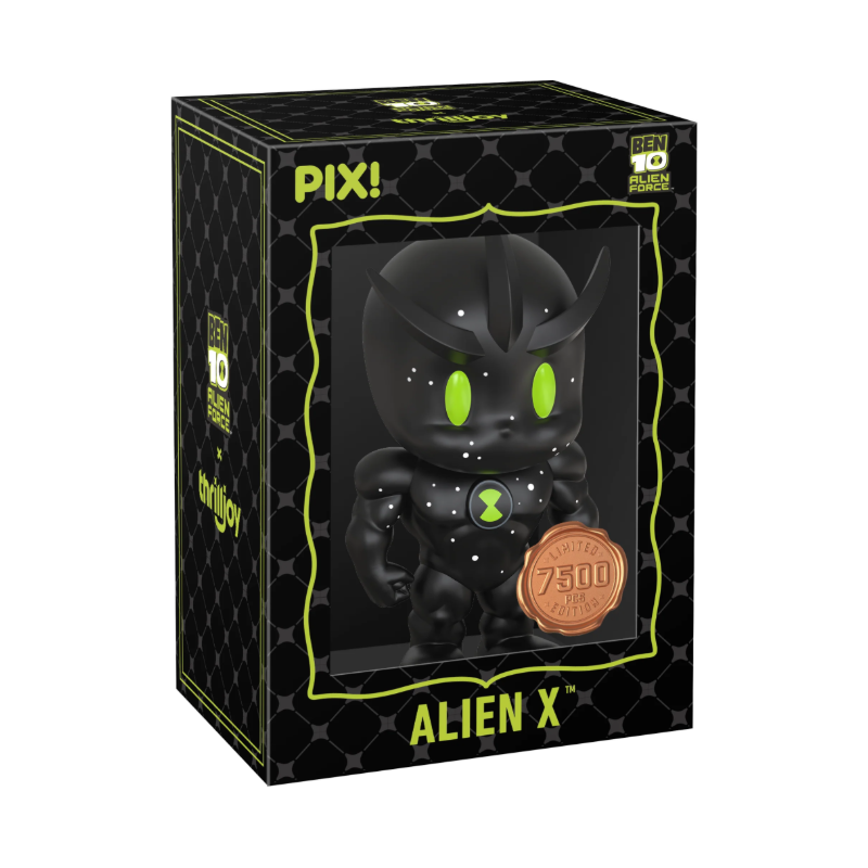 Alien X Sparkly Jerk Face Thrilljoy PIX! stock photo in-box from Ben 10: Alien Force