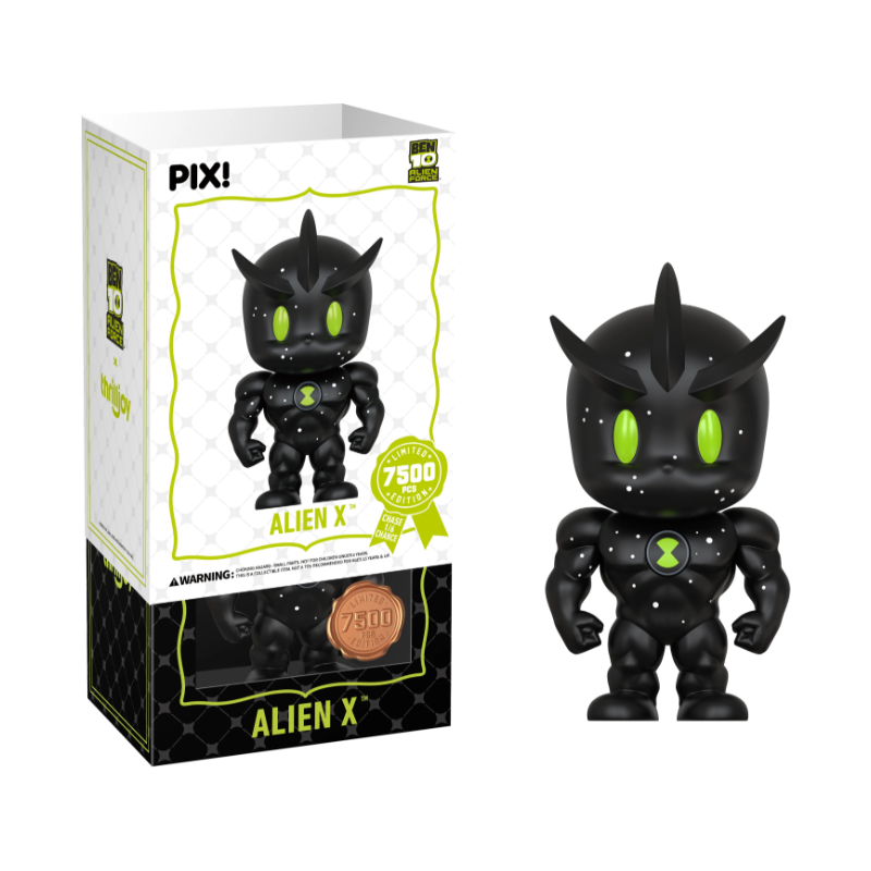 Alien X Sparkly Jerk Face Thrilljoy PIX! stock photo with sleeve from Ben 10: Alien Force