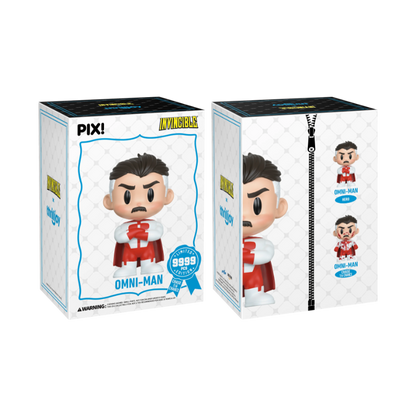 Omni-Man Hero Stance Thrilljoy PIX! stock photo box front and back from Invincible