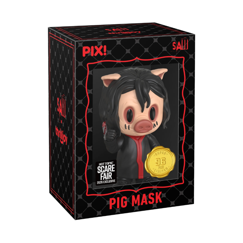 Pig Mask Super Chase Thrilljoy PIX! Hot Topic Scare Fair 2026 Exclusive stock photo in-box from Saw