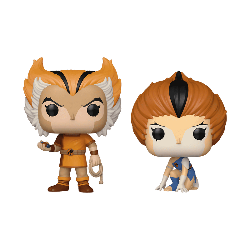 Thundercats Wilykat and Wilykit Funko Pop Figure Holding Grenade Capsules and Rope