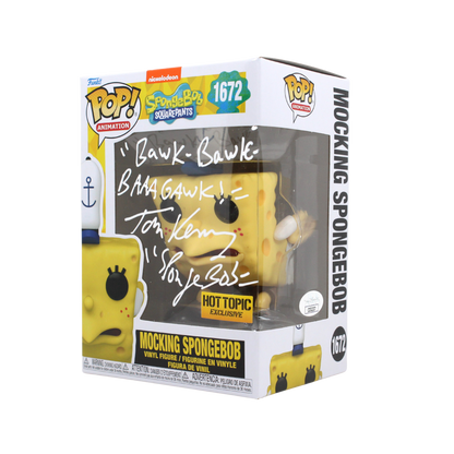 Tom Kenny Signed Mocking Spongebob Funko Pop Hot Topic Exclusive Figure Corner Angle