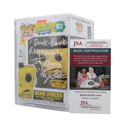 Tom Kenny Signed Mocking Spongebob Funko Pop Hot Topic Exclusive Figure JSA Authentication