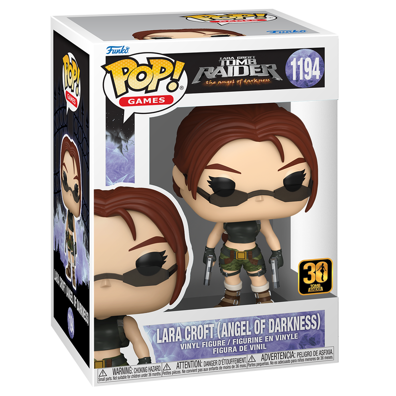 Lara Croft Funko Pop! #1194 Angel of Darkness stock photo in-box from Tomb Raider