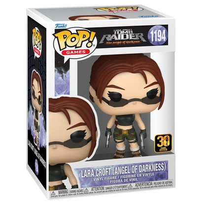 Lara Croft Funko Pop! #1194 Angel of Darkness stock photo in-box from Tomb Raider