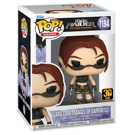 Lara Croft Funko Pop! #1194 Angel of Darkness stock photo in-box from Tomb Raider