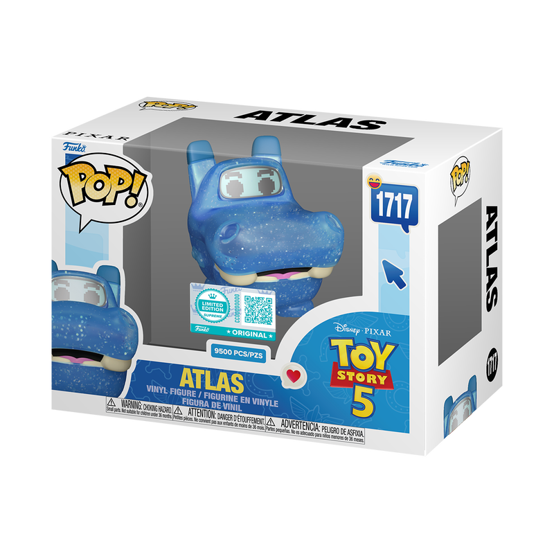 Atlas Funko Pop! #1717 Limited Edition stock photo in-box from Toy Story 5