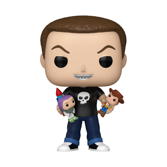 Toy Story Sid 30th Anniversary Exclusive Funko Pop Figure Holding Buz and Woody Toys