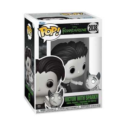 Funko Pop! Disney Frankenweenie Victor with Sparky #2038 Funko Pop box packaging front view