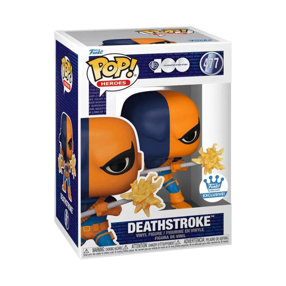 WB100 Deathstroke Funko Pop! #477 Funko Exclusive in box packaging