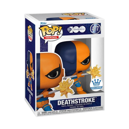 WB100 Deathstroke Funko Pop! #477 Funko Exclusive in box packaging