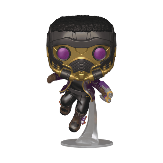 What if? T'Challa Star-Lord Box Lunch Exclusive Funko Pop Figure Holding Laser Weapon