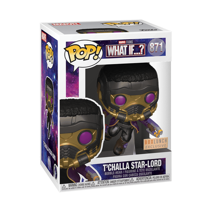 What if? T'Challa Star-Lord Box Lunch Exclusive Funko Pop Packaging