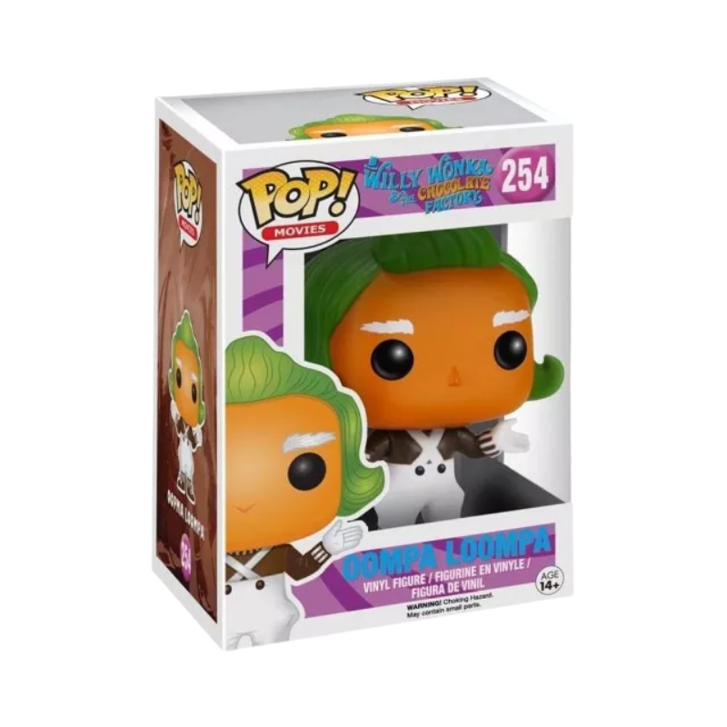 Oompa Loompa Funko Pop! #254 stock photo in-box from Willy Wonka & The Chocolate Factory
