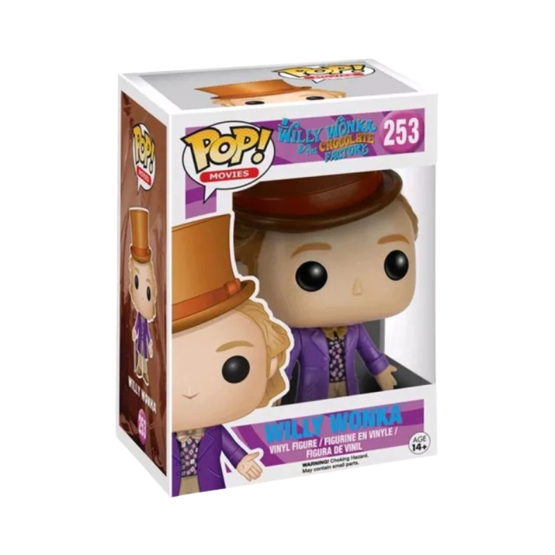 Willy Wonka Funko Pop! #253 stock photo in-box from Willy Wonka & The Chocolate Factory
