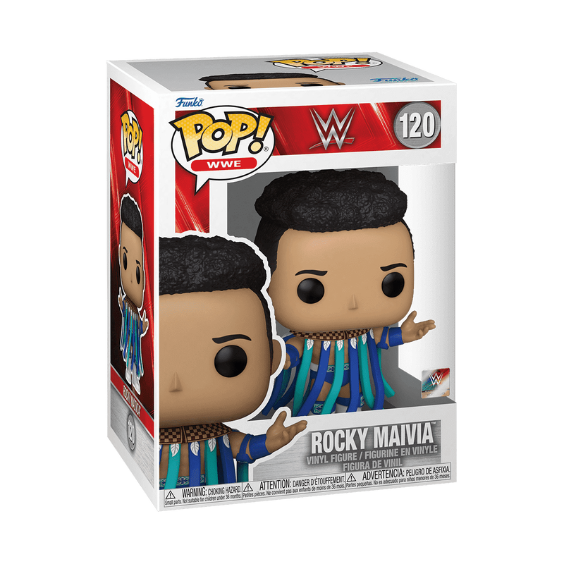 Rocky Maivia Funko Pop! #120 stock photo in-box from WWE