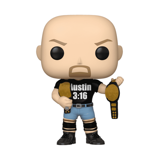 WWE Stone Cold Steve Austin 7-11 Exclusive Funko Pop Figure Holding Belts