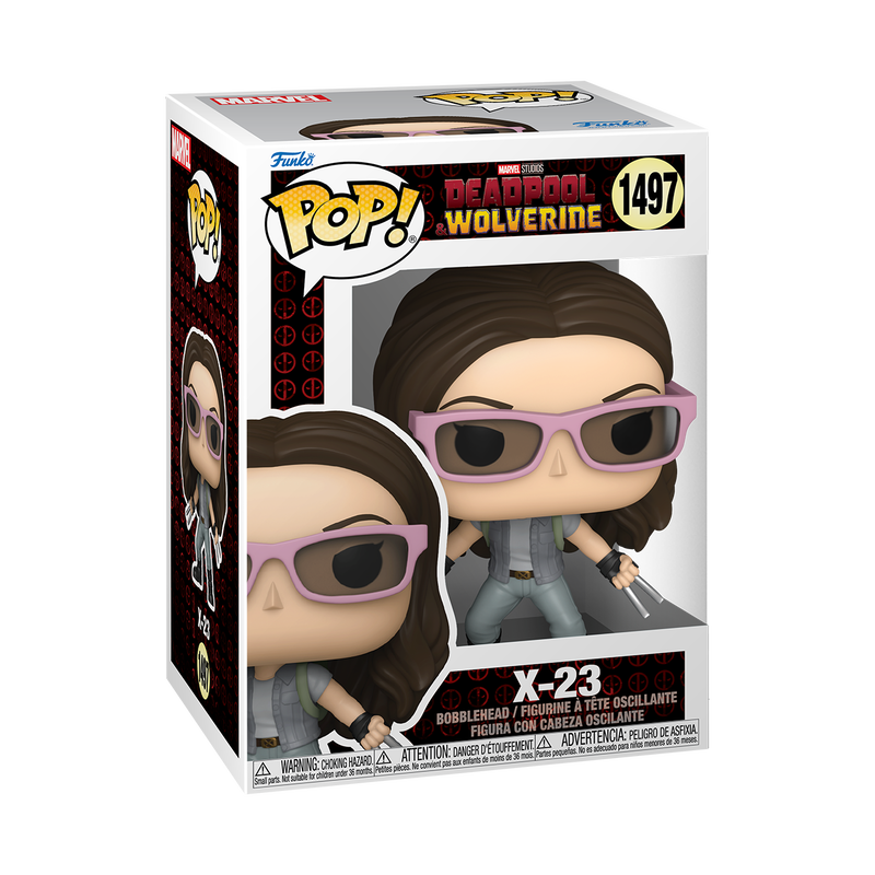 Funko Pop! Marvel Deadpool and Wolverine X-23 #1497 Funko Pop box packaging front view