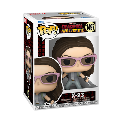 Funko Pop! Marvel Deadpool and Wolverine X-23 #1497 Funko Pop box packaging front view