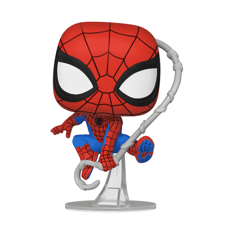 Spider-Man Funko Pop! #1526 stock photo out-of-box from Marvel Animation's Your Friendly Neighborhood Spider-Man